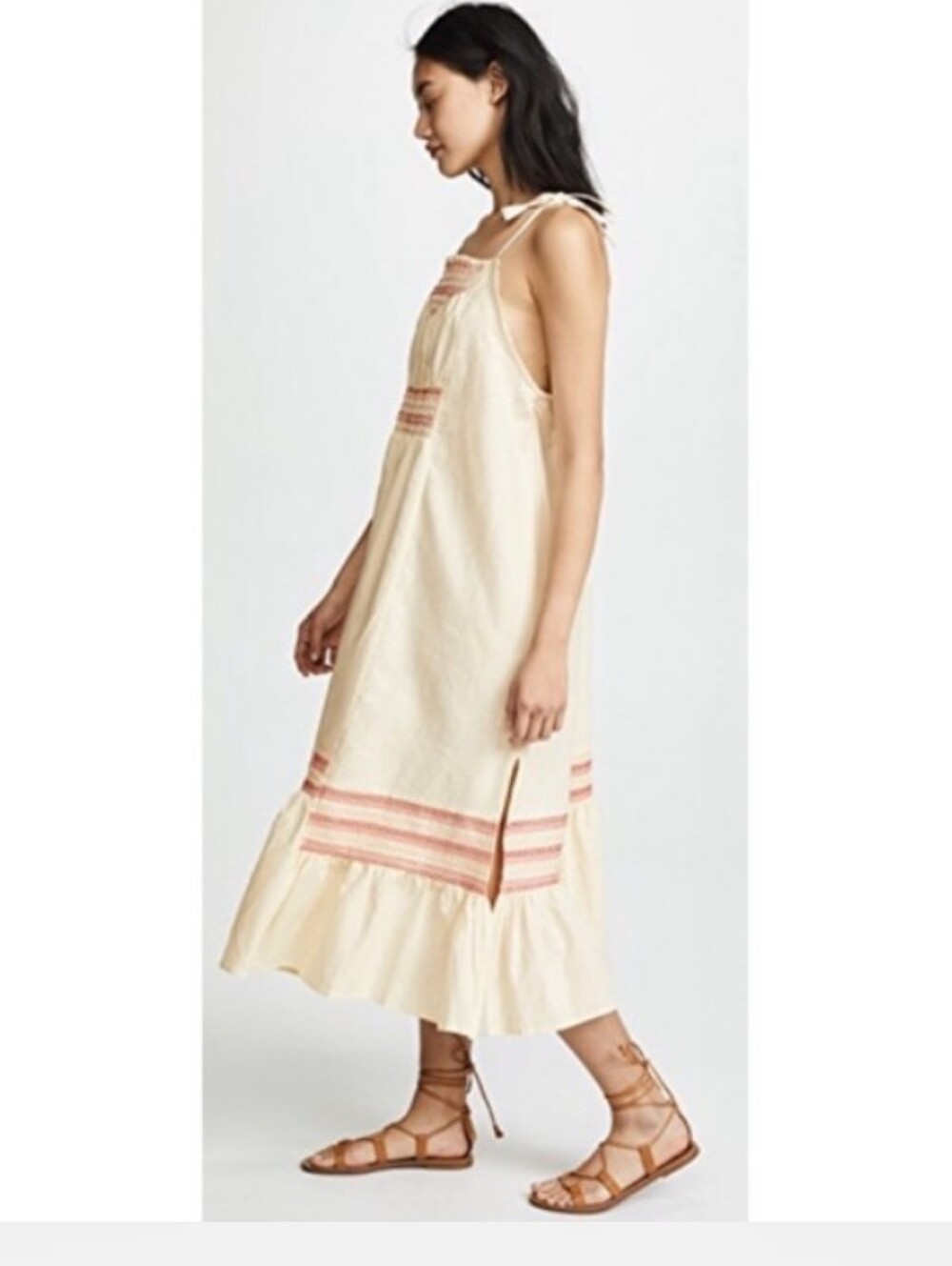 Free People Another Love Linen/Cotton Dress sz XS - Picture 3 of 14